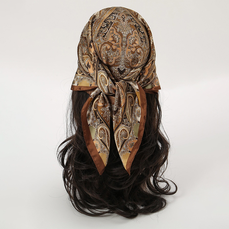 Bohemian Style Print Luxury Br - đánh giá và giá Silk Scarf Square